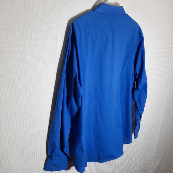 Pierre Cardin 18 36/37 Blue Dress Shirt Men’s Long Sleeve Tailored in Korea - Picture 6 of 6